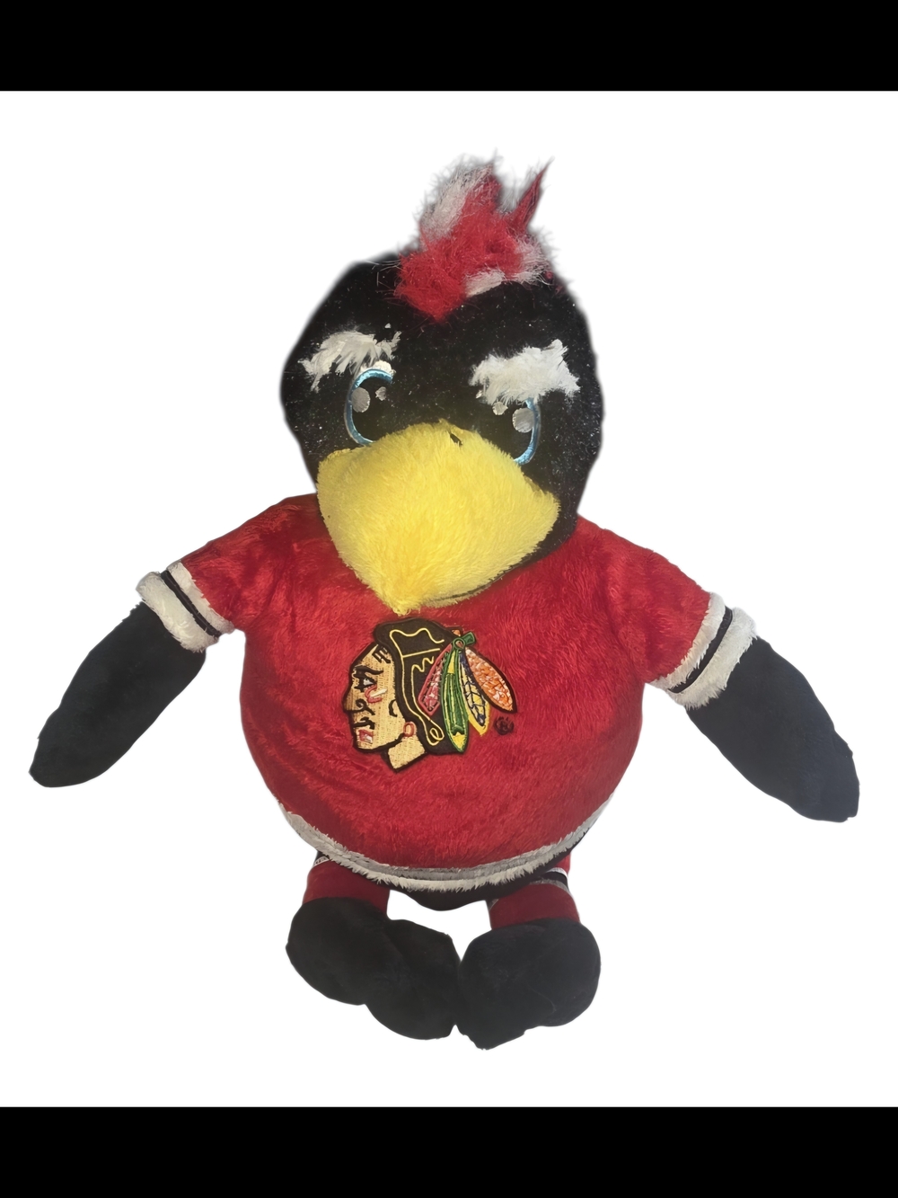 Chicago Blackhawks Tommy Hawk Hockey Puck Plush Very Rare
